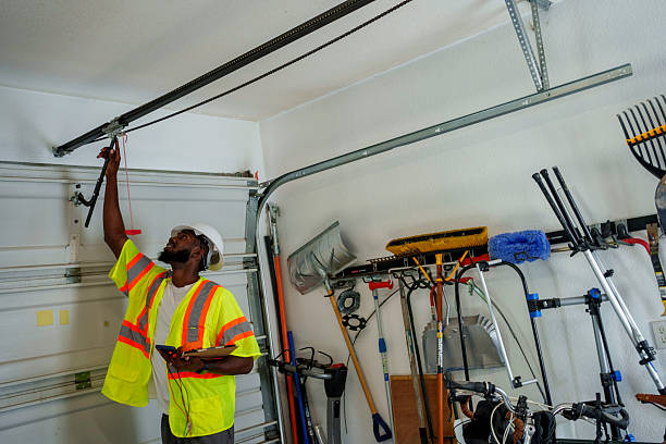 Professional Garage Door Panel Replacement technician working in La Crosse, KS